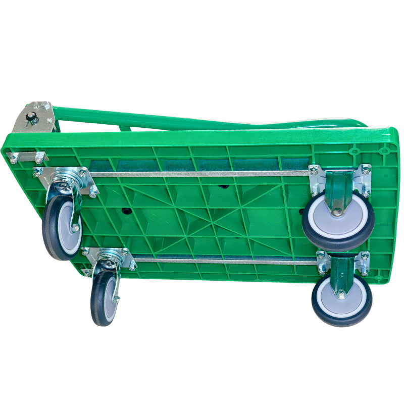 24綠色塑鋼推車 TPR輪可承重300KG
