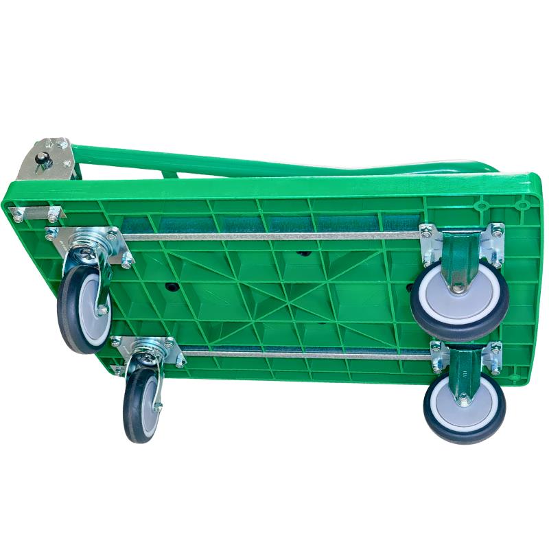 24綠色塑鋼推車 TPR輪可承重300KG